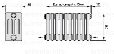 Схема (чертеж) радиатор